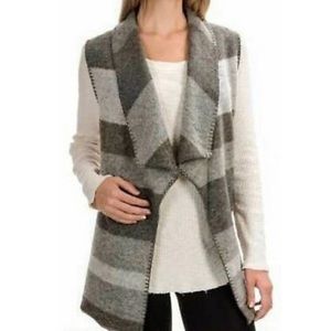 Max Studio | Wool Blend Striped Blanket Vest